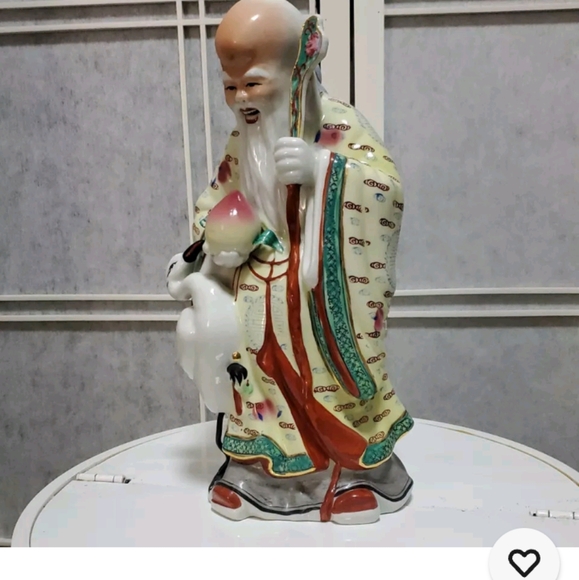 Large 13.5" Chinese Porcelain Figurine - Picture 5 of 10